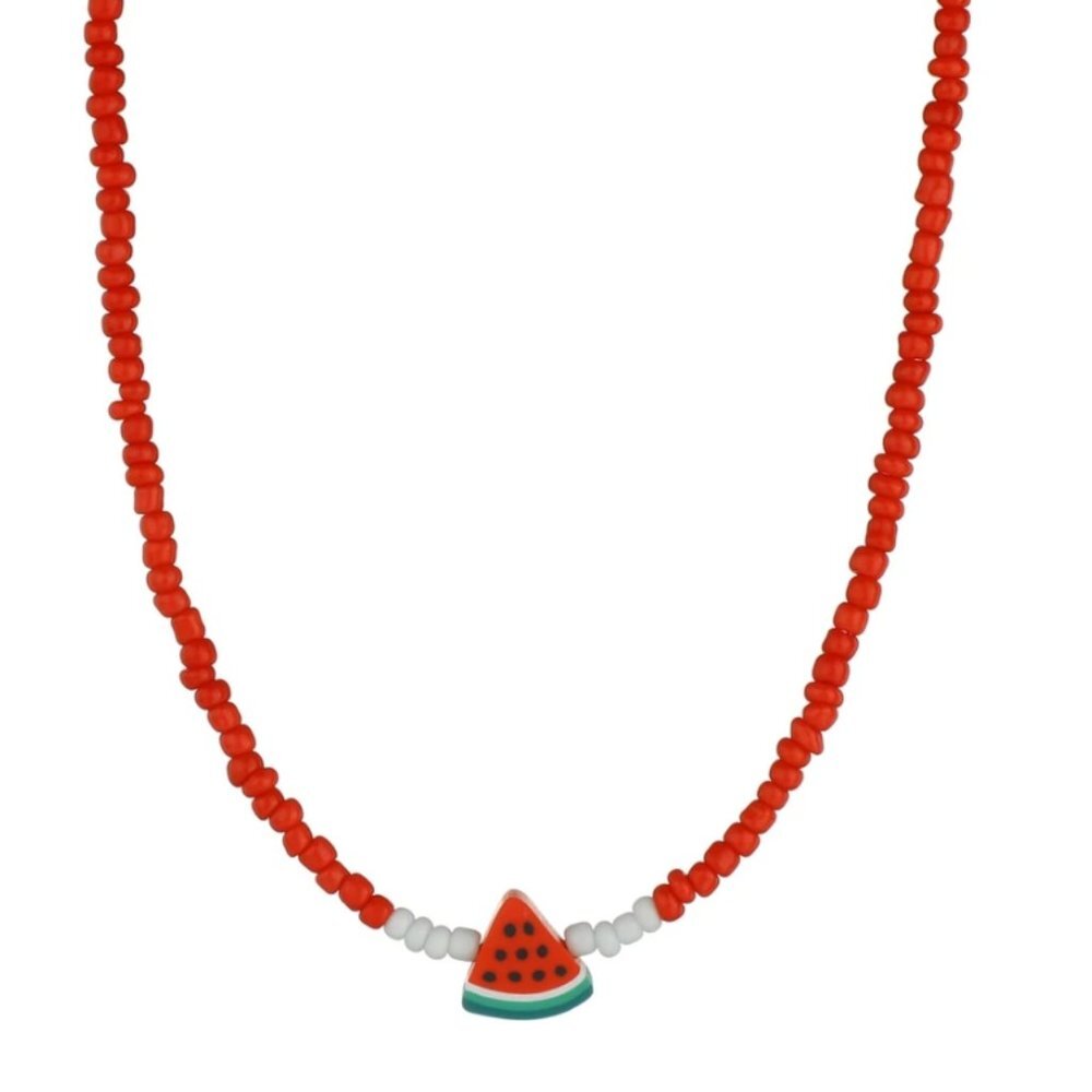 Beaded Handmade Palestine Watermelon Necklace ππππππππ΅πΈπ΅πΈπ΅πΈπ΅πΈπ΅πΈ - Picture 4 of 4